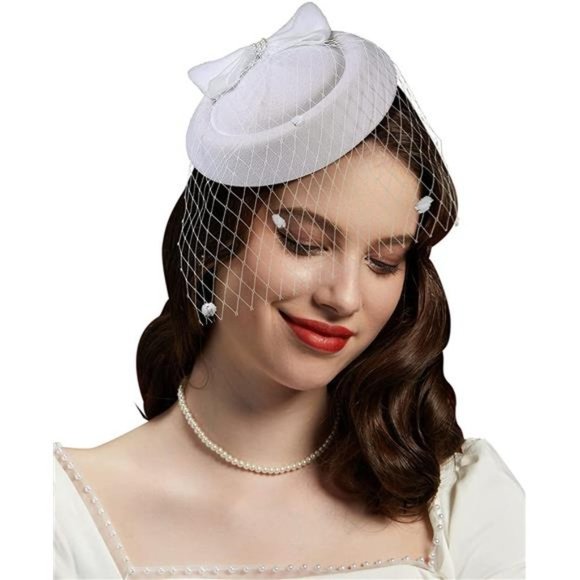FASCINATORS Hats 20s 50s C-white